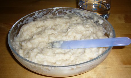 Reis-Milchbrei mit Apfelmus