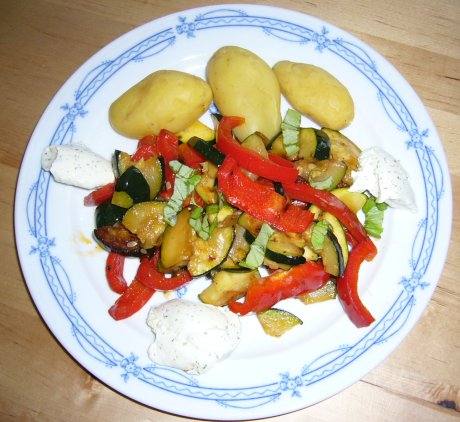Zucchini-Paprika-Gemüse